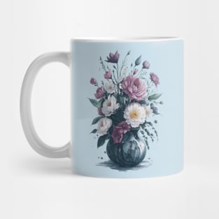 Vase of Flowers | Scattered Watercolor in Pastel Colors Mug